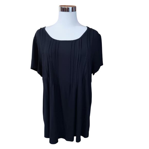 CHICO'S 2 Lot of 2 Soft Knit Tops Large Pullover Comfort Black Blue Casual Basic - Picture 11 of 11